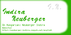 indira neuberger business card